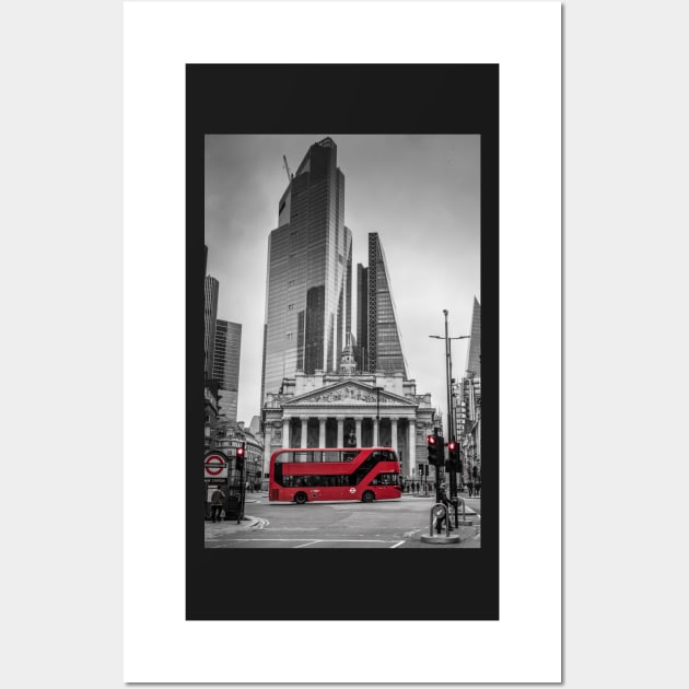 View of the City, London, with London Bus Wall Art by TonyNorth